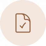 document-check-terracota icon